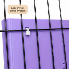 Guinea Pig & Rabbit Water Bottle Holder & Hay Rack – Electric Purple | Cage & Wall Mounted | Made in Britain