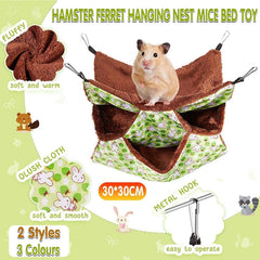Hanging Hammock Nest Bed for Hamster Guinea Pig Ferret Rat Mice Cage Warmer Toy