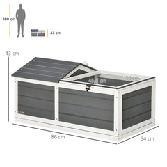 Maison enclos cage pour petit animal tortue avec 2 espaces 86 x 54 x 43 cm - bois de sapin