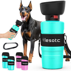 34 oz Leak-Proof Portable Dog Water Bottle with Flip Dispenser