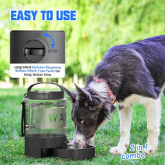 95 oz Large Capacity Dog Travel Water Bottle — Hiking & Road Trips