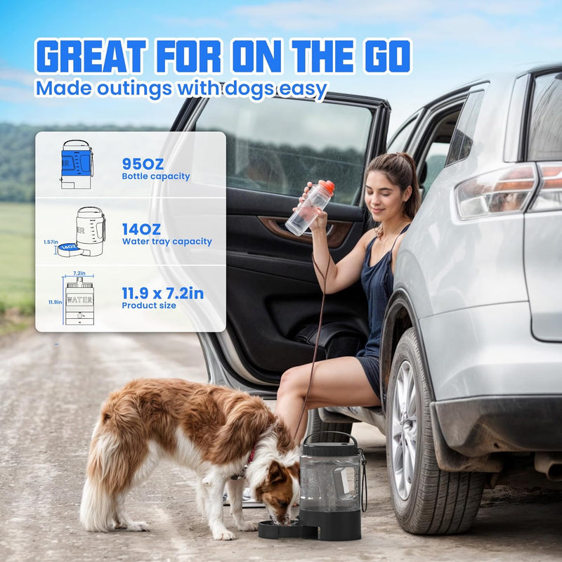 95 oz Large Capacity Dog Travel Water Bottle — Hiking & Road Trips