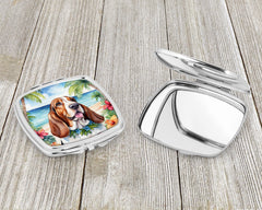 Basset Hound Luau Compact Mirror