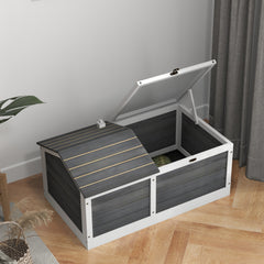 Maison enclos cage pour petit animal tortue avec 2 espaces 86 x 54 x 43 cm - bois de sapin