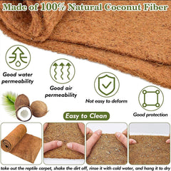 Reptile Terrarium Liner Coconut Fiber Mat Tortoise Carpet Pet Hamster Bedding