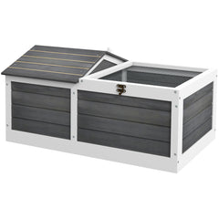 Maison enclos cage pour petit animal tortue avec 2 espaces 86 x 54 x 43 cm - bois de sapin
